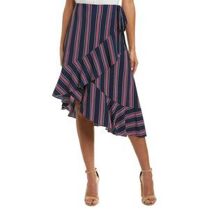 Laundry by Shelli Segal Striped Wrap Skirt